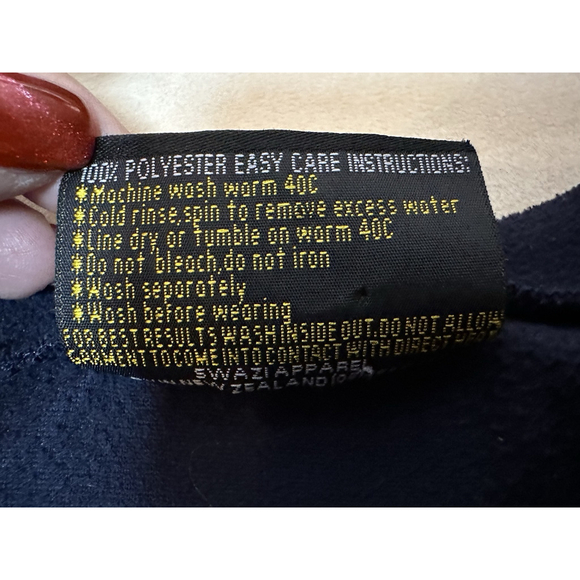 Swazi Micro Top Short Sleeve Shirt Navy Blue 100% Polyester Size XL Pullover - Picture 5 of 7